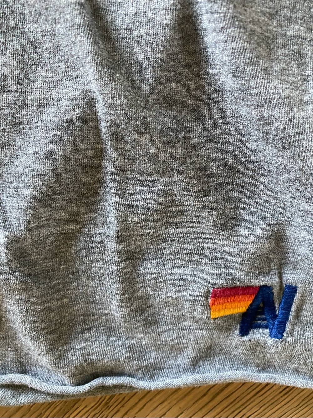 Aviator Nation Gray Tee with Rainbow Graphic - Picture 3 of 5